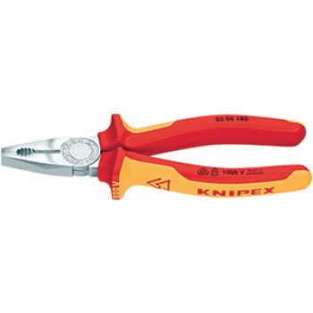 PINCE UNIVERSELLE CHROMEE 160MM ISOLEE 1000V KNIPEX