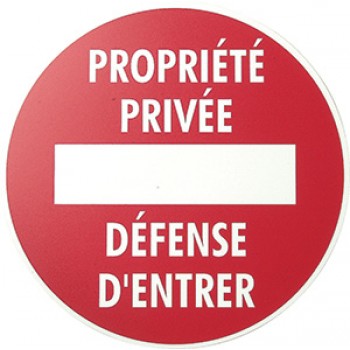 PANNEAU "DEFENSE D'ENTRER" D.290