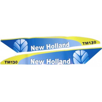 Autocollant New Holland   TM130  Blanc
