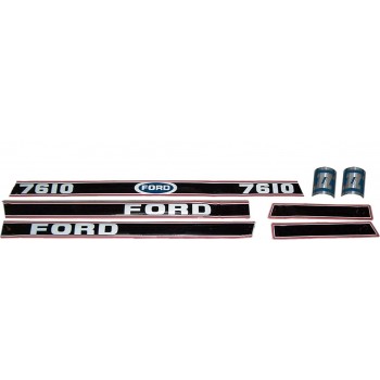 Autocollant Ford/New Holland 7610 Force 2 Rouge & Noir