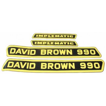 Kit d'autocollants Capot G + D David Brown 990