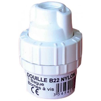 DOUILLE SIMPLE BAGUE NYLON B22