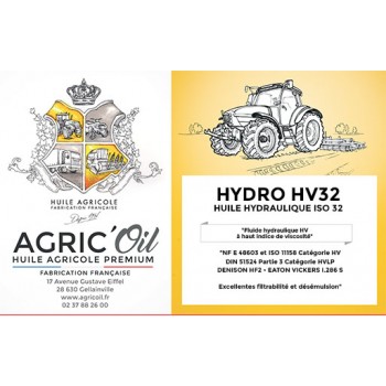 Huile hydraulique HYDRO HV 32 25L