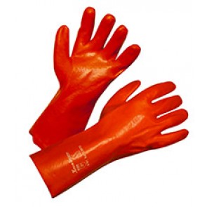 Gants de protection PVC 35cm rouge taill