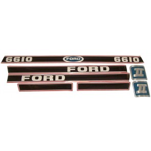 Autocollant Ford/New Holland 6610 Force 2 Rouge & Noir