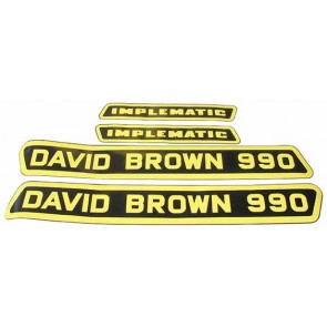Kit d'autocollants Capot G + D David Brown 990