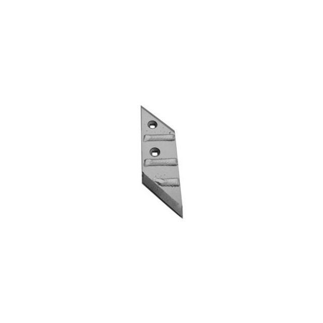 Pointe droite avec aileron avec plaquettes carbure et rechargement pour soc de charrue marque Steeno - EA 85 - Diamètre 12.00mm