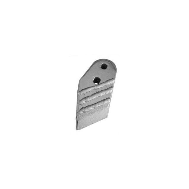 Pointe droite avec plaquettes carbure et rechargement pour soc de charrue marque Kuhn Huard - EA 52 - Diamètre 12.00mm