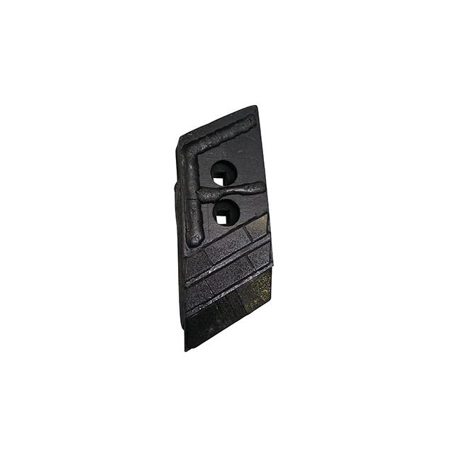 Pointe droite avec plaquettes carbure, rechargement et plaquettes arrière pour soc de charrue marque Kverneland - EA 40 - Diamètre 12.00mm