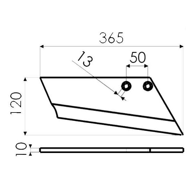 AILERON DROIT pour déchaumeur RAZOL (003170)